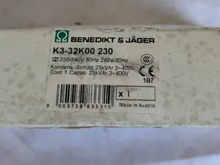 Benedikt & Jäger K3-32K00 230 Capacitor kontaktor