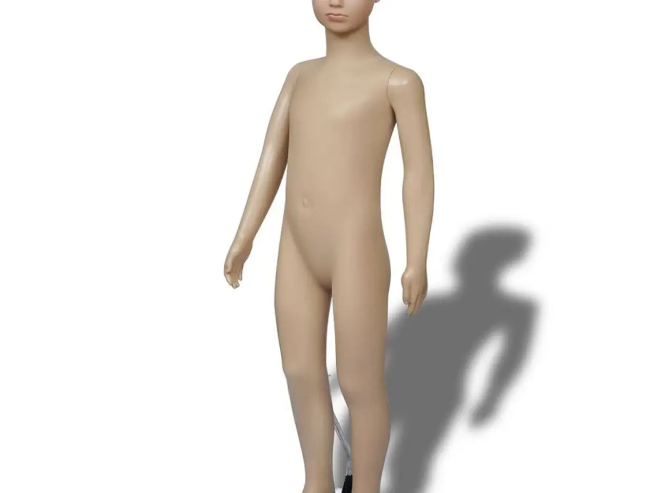 Billede 1 - Barnemannequin - drengekrop, 110 cm, beige med glasbase