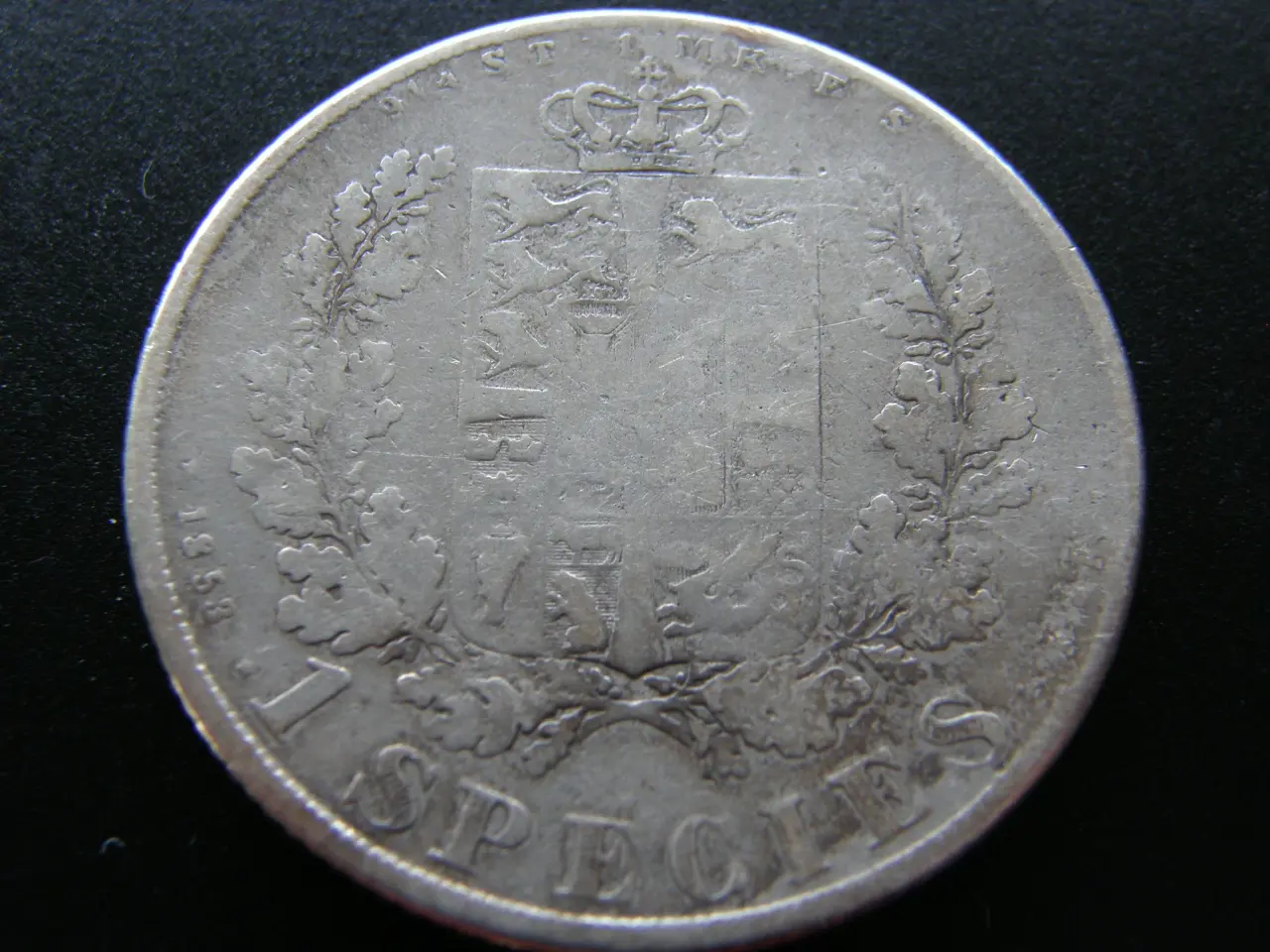 Billede 2 - Danmark 1 Speciedaler 1853 FF KM#744.2