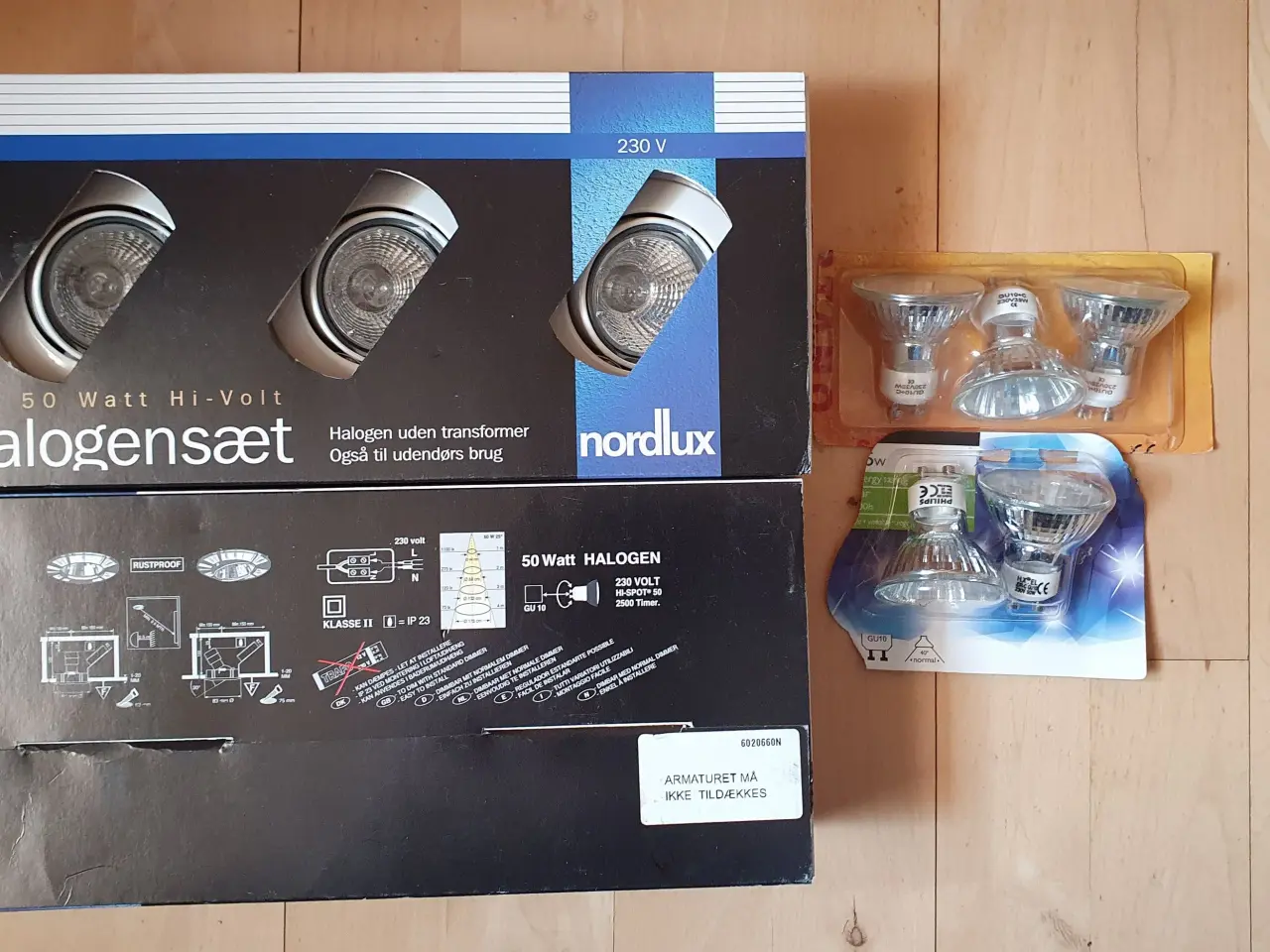 Billede 1 - 2 sæt Halogensæt på 3 X 50 Watt