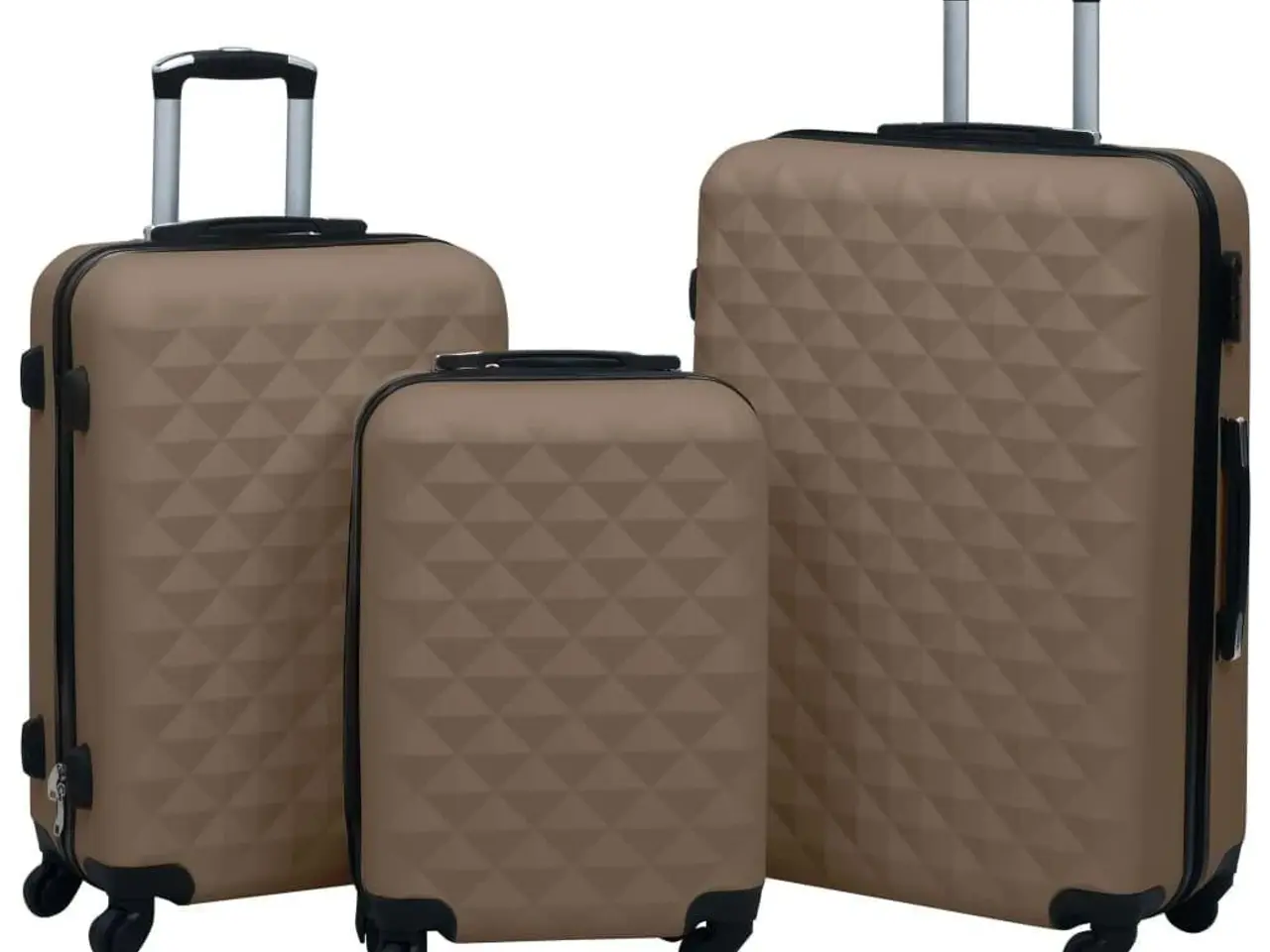 Billede 1 - Kuffertsæt 3 stk. hardcase i ABS - brun