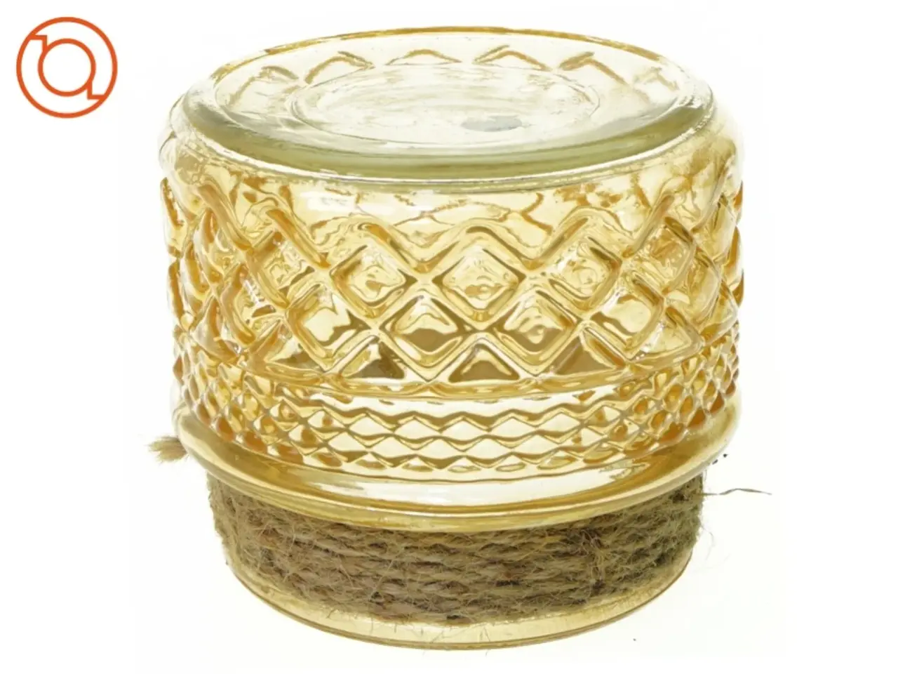 Billede 3 - Dekorativ gylden glas vase (str. 10 x 11 cm)