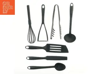 Sort køkkenredskabssæt, 7 dele fra Tefal (str. 7 stk 31 cm)