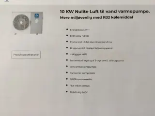 varmepumpe luft-vand