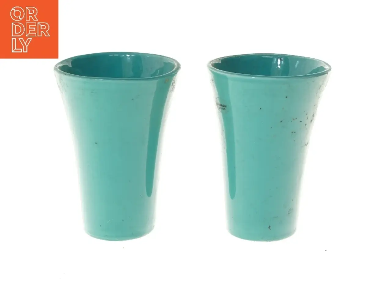 Billede 1 - To turkise vaser fra Stylemaker (str. 19 cm)
