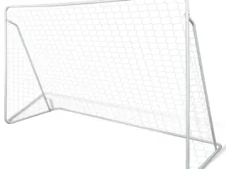 Fodboldmål med net 240x90x150 cm stål