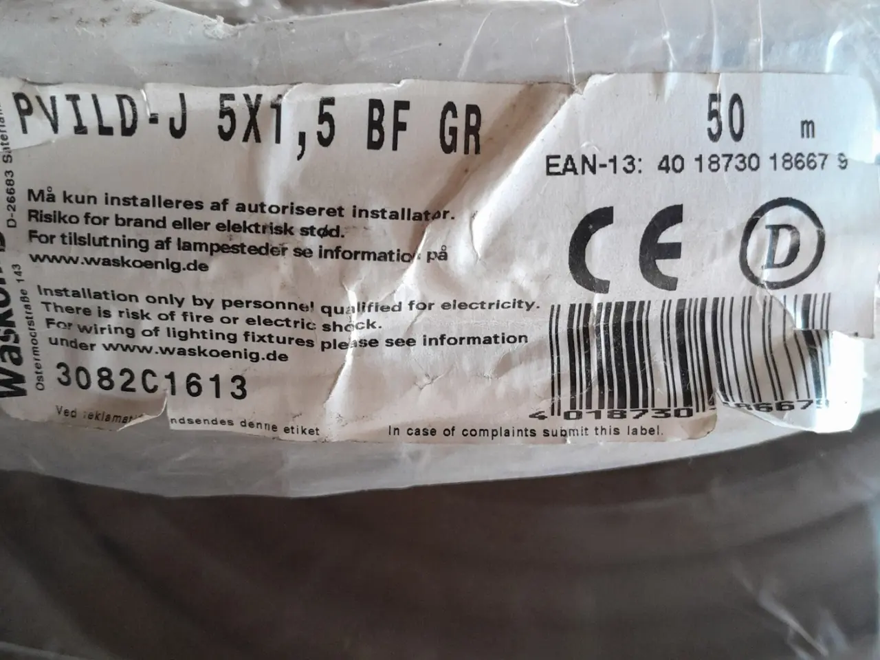 Billede 4 -  3x1,5 og 5x1,5 installationskabel 
