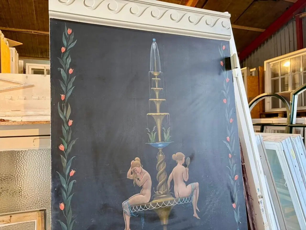 Billede 3 - Hemmelig enkeltdør med maleri og panel