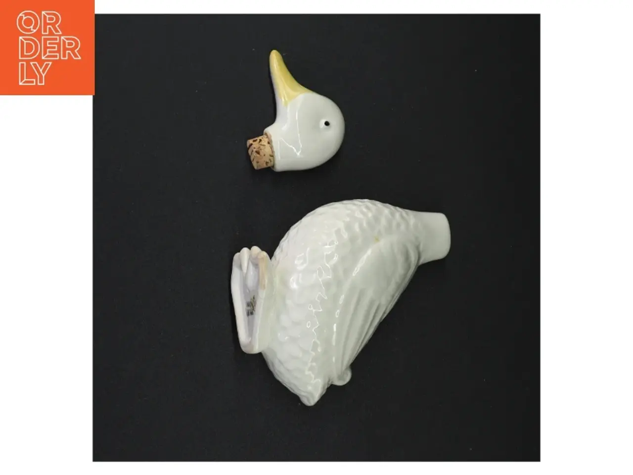 Billede 4 - Porcelæns ande flaske med prop