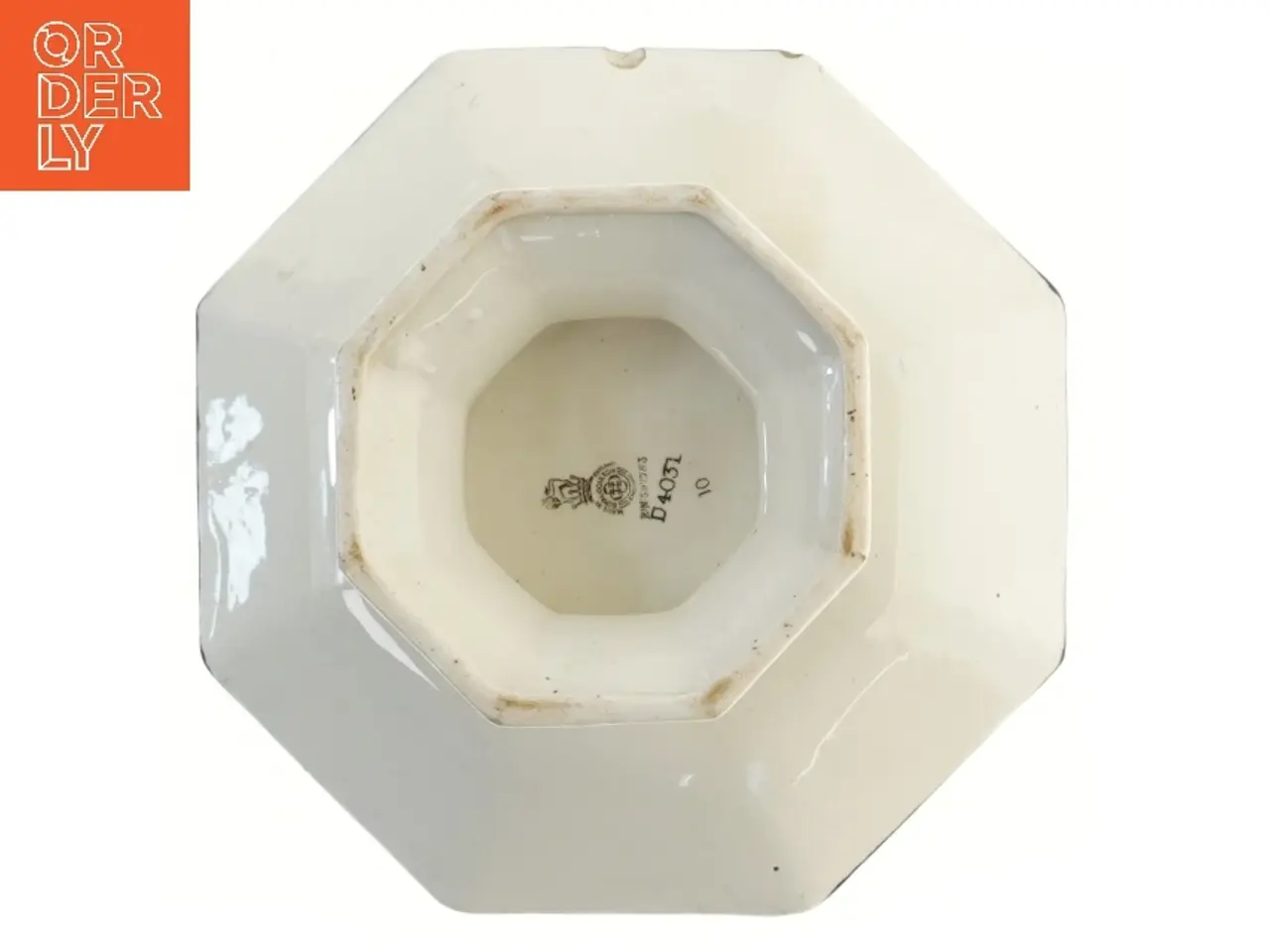 Billede 3 - Dekoreret opsat skål (str. 23x9 cm)