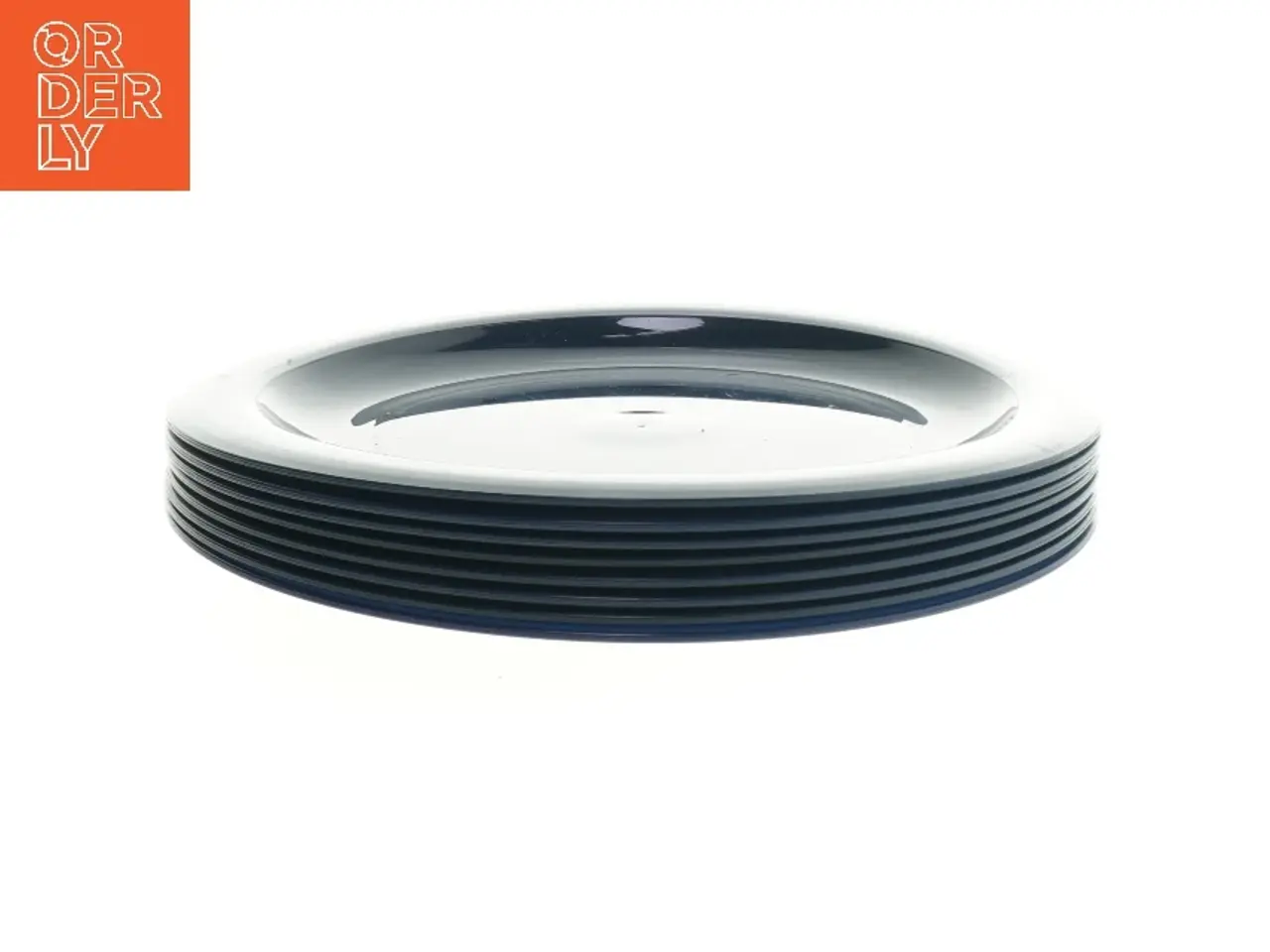 Billede 1 - Blå middagstallerkener i plast Ø 22 cm (str. Ø 22 cm)