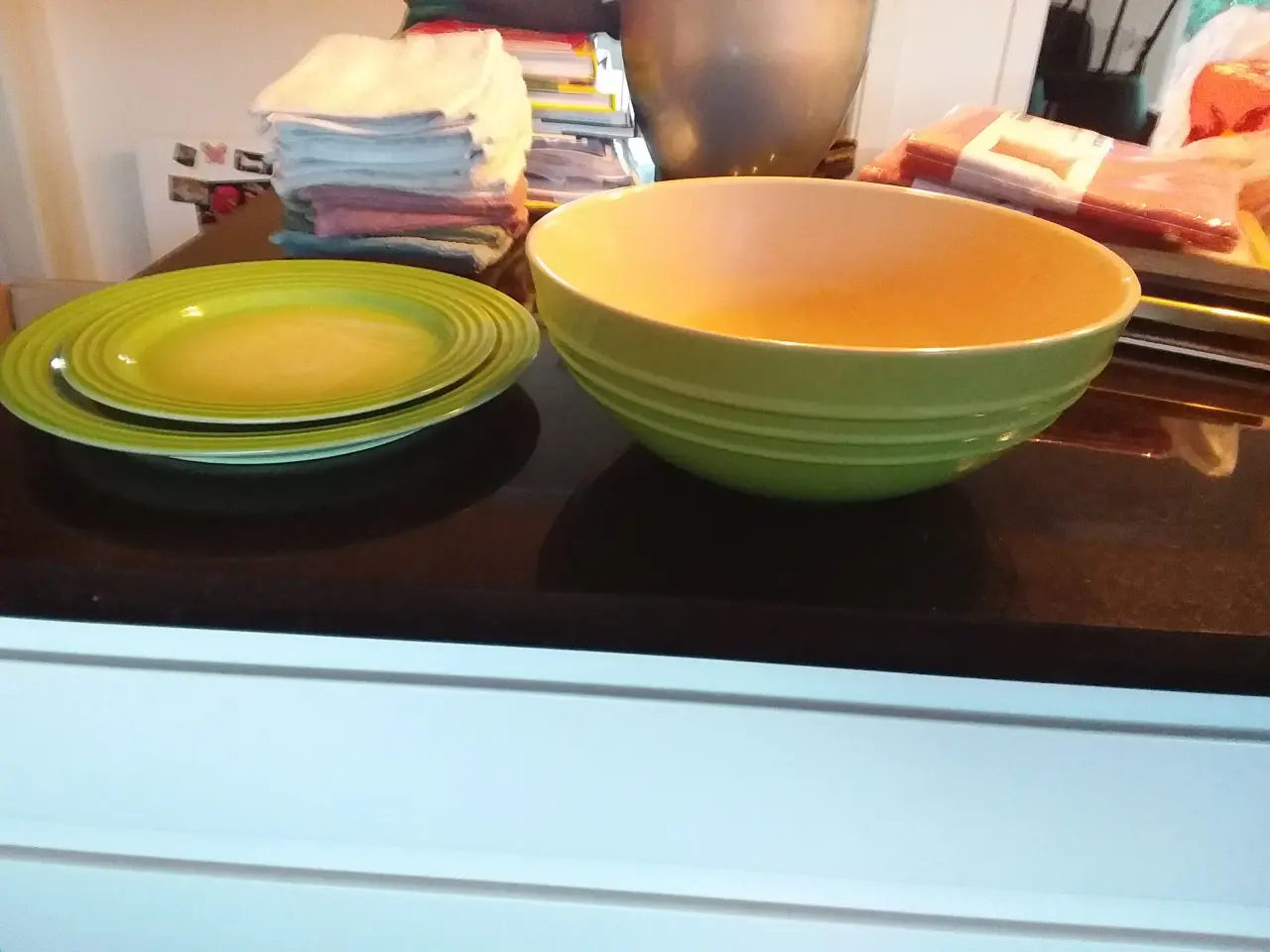 Billede 3 - 4 middagstallerkner, 4 frokosttallerkner, skål