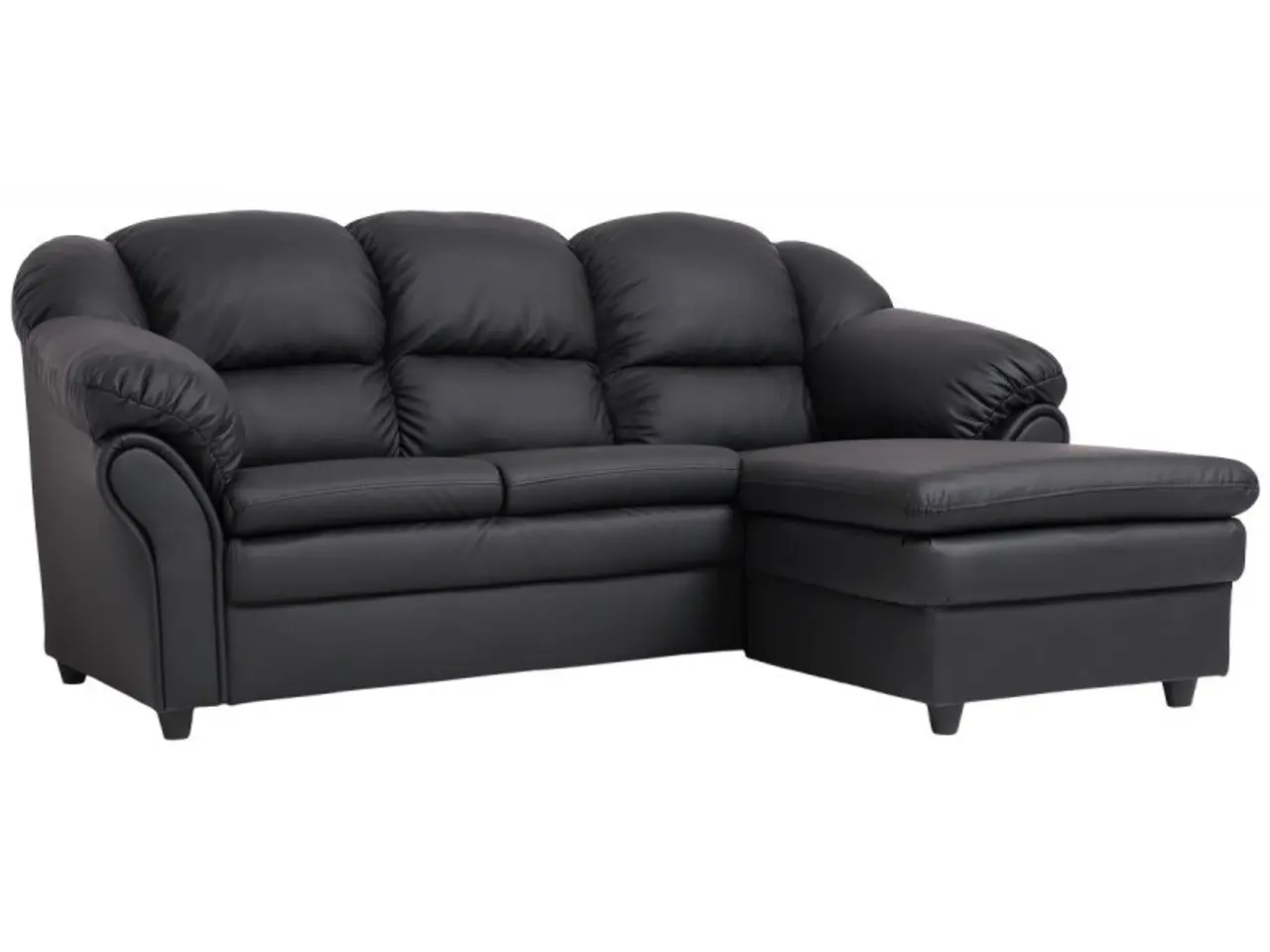 Billede 2 - Tønder ch. sofa - 3 pers. højre - Sort tekstillæder