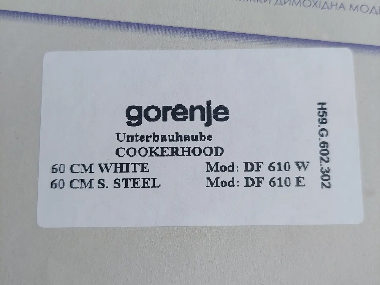 Billede 2 - Gratis Gorenje emhætte