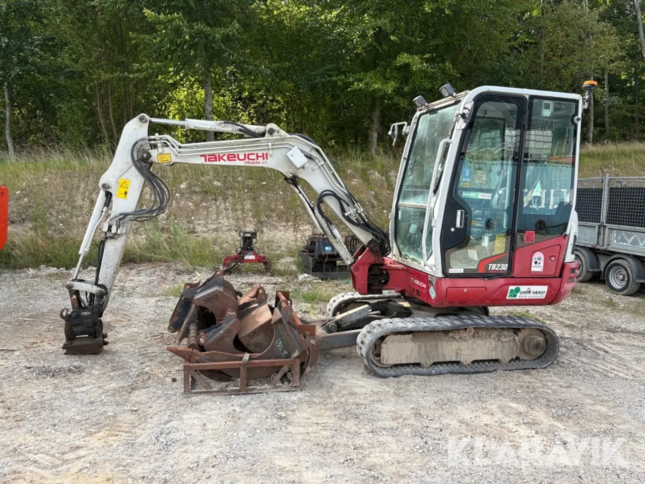 Billede 2 - Gravemaskine Takeuchi TB230 med 5 skovle