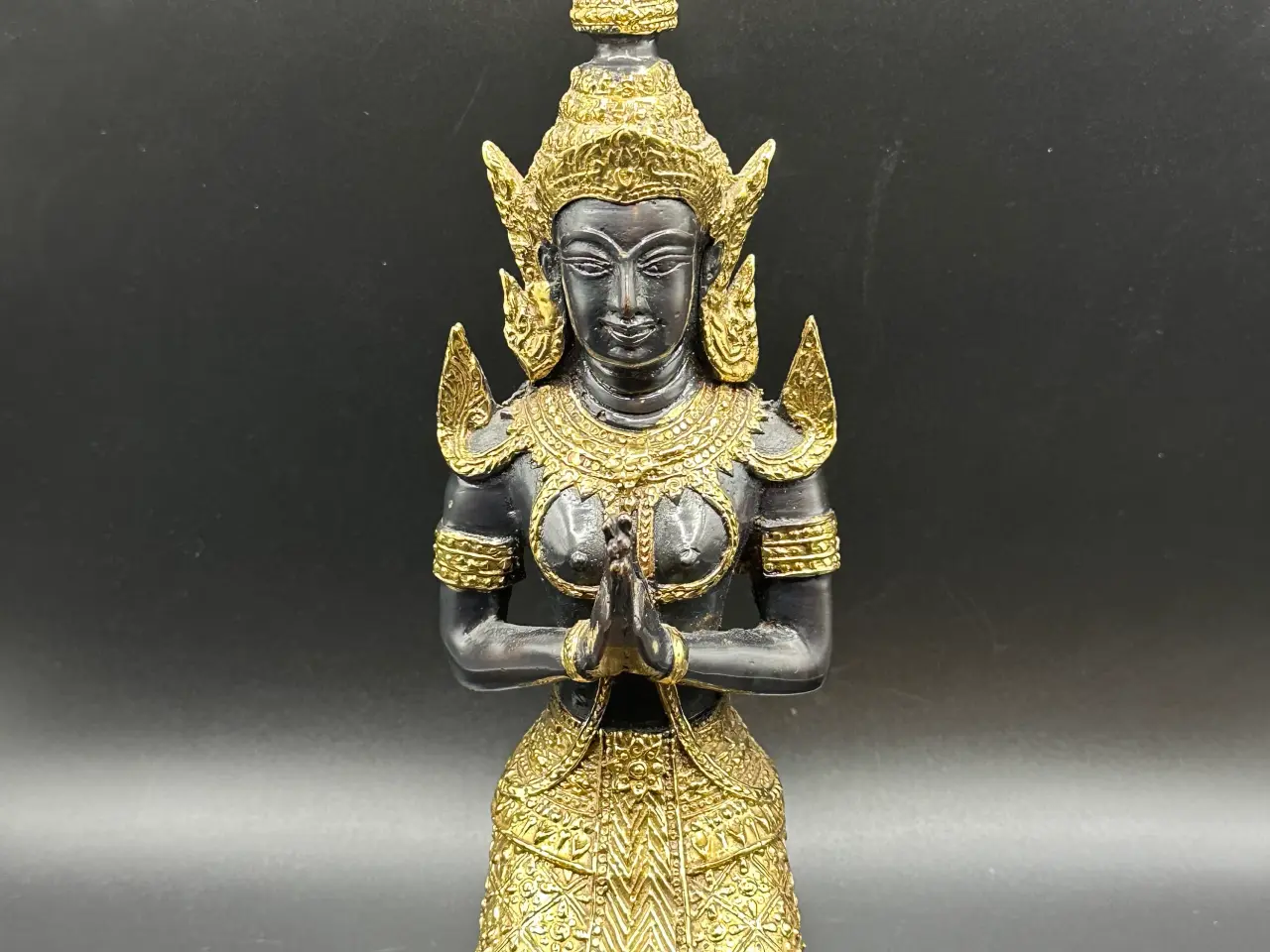 Billede 5 - To vintage Buddha figurer af bronze.