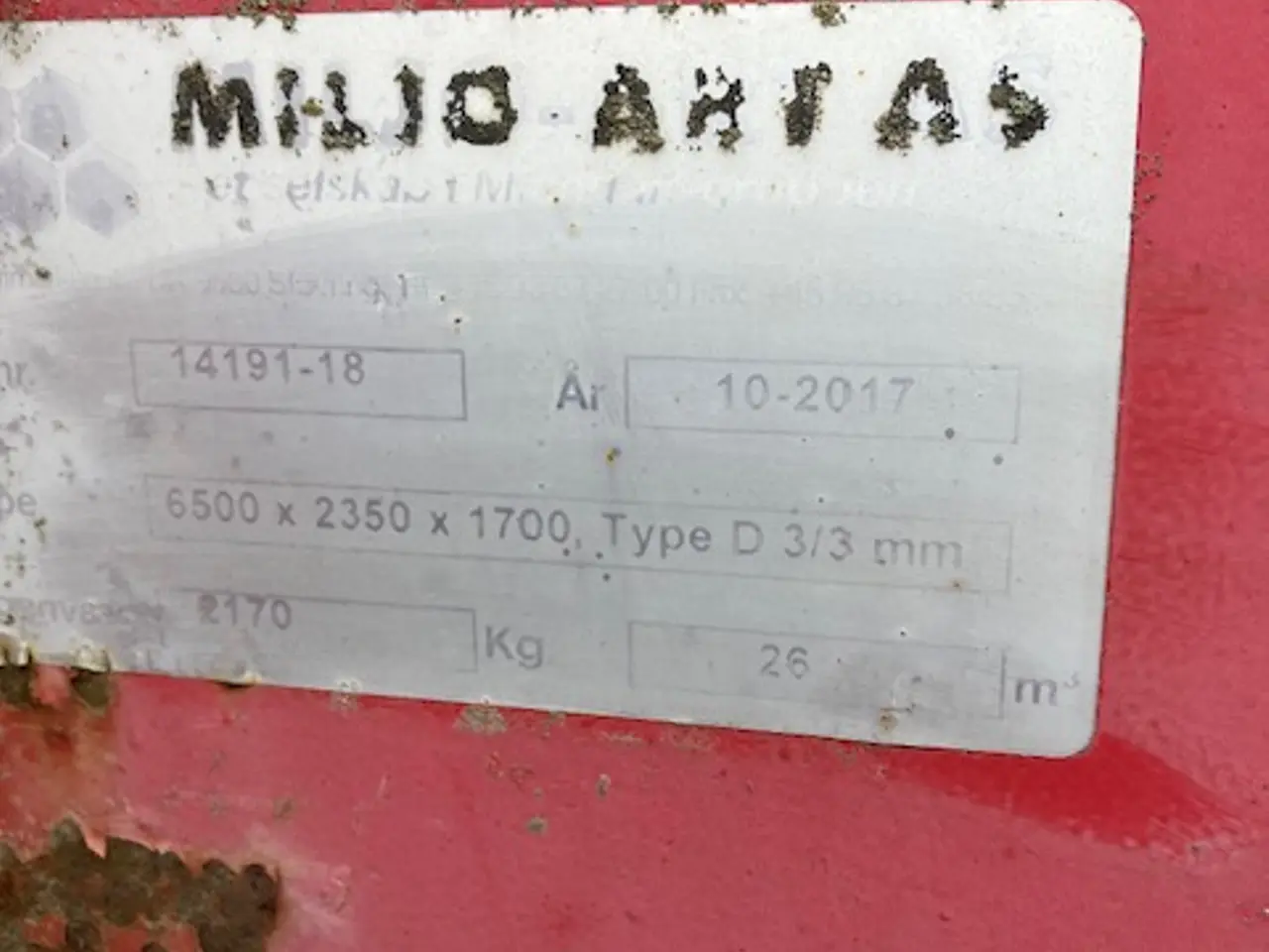 Billede 5 - 26 m3 åben container med rullepresenning
