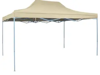 Foldbart telt pop-up 3 x 4,5 m cremefarvet
