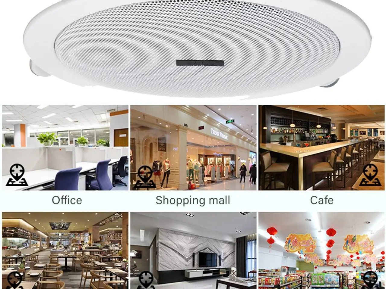 Billede 3 - 6,5" Indbygget Loftshøjttaler – Hvid – 250 kr./stk