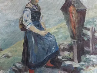 SIGRID BECK-KNUDSEN - ( 1864 - 1947) - oliemaleri