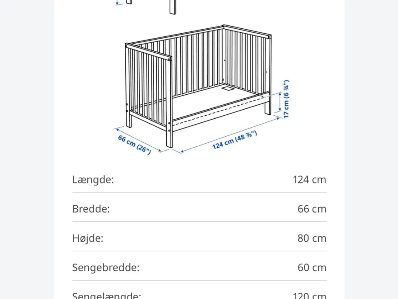 Billede 5 - Tremmeseng Ikea
