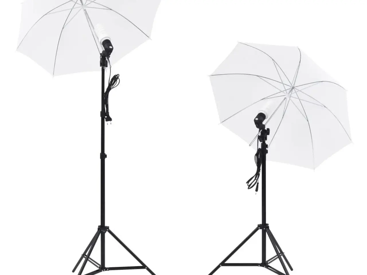Billede 4 - Fotostudieudstyr: 5 farvede kulisser og 2 paraplyer