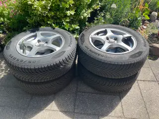 Vinterdæk på allufælge, 6mm slidbane