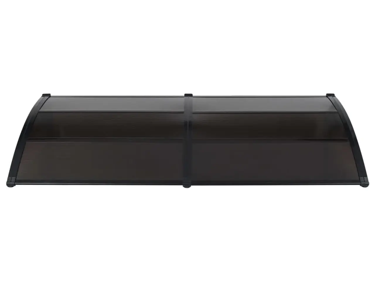 Billede 2 - Dørbaldakin 200 × 100 cm i polycarbonat - sort/gennemsigtig brun