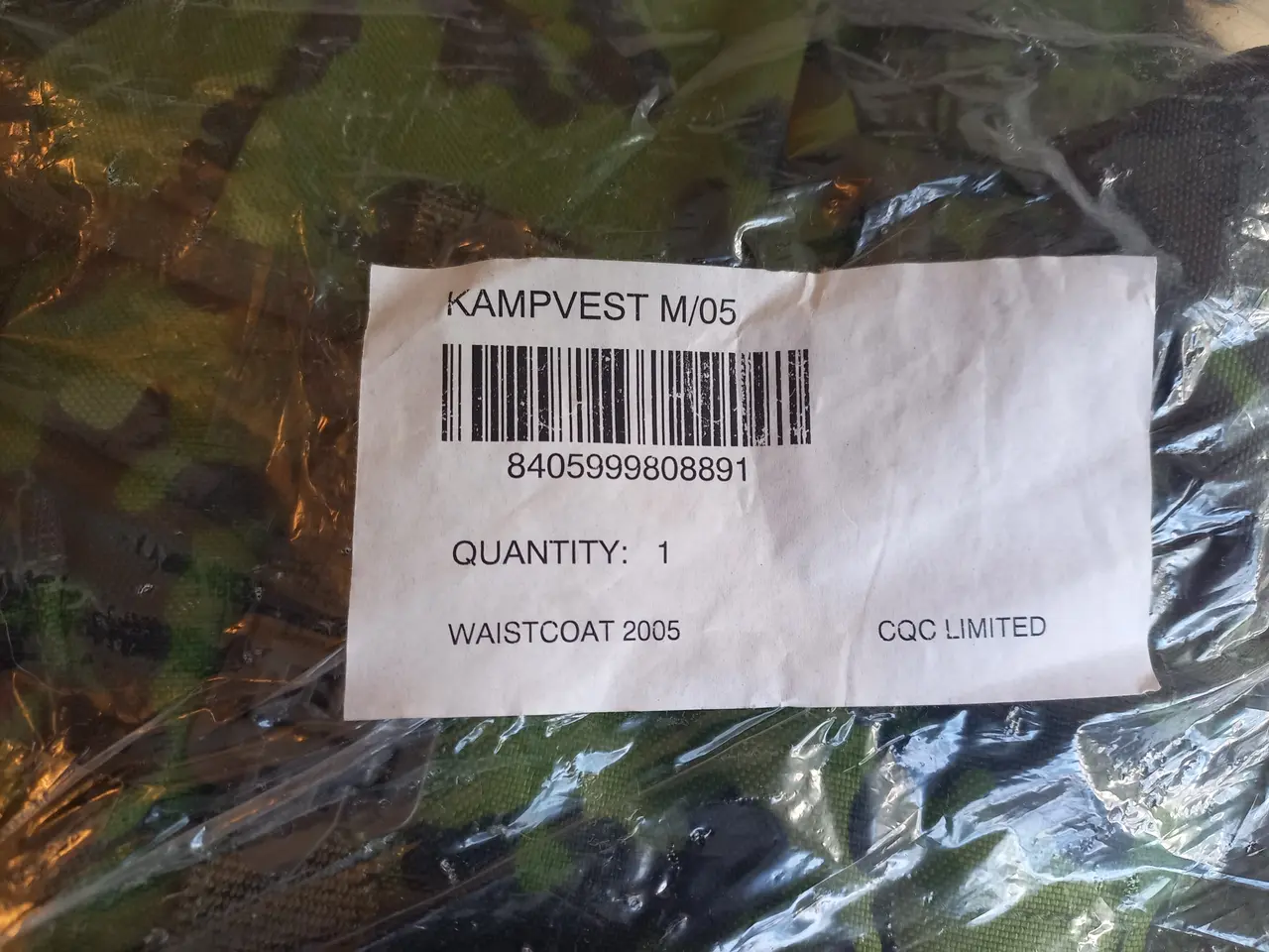 Billede 8 - Kampvest M/05 - M/84 – one size - ny/ubrugt