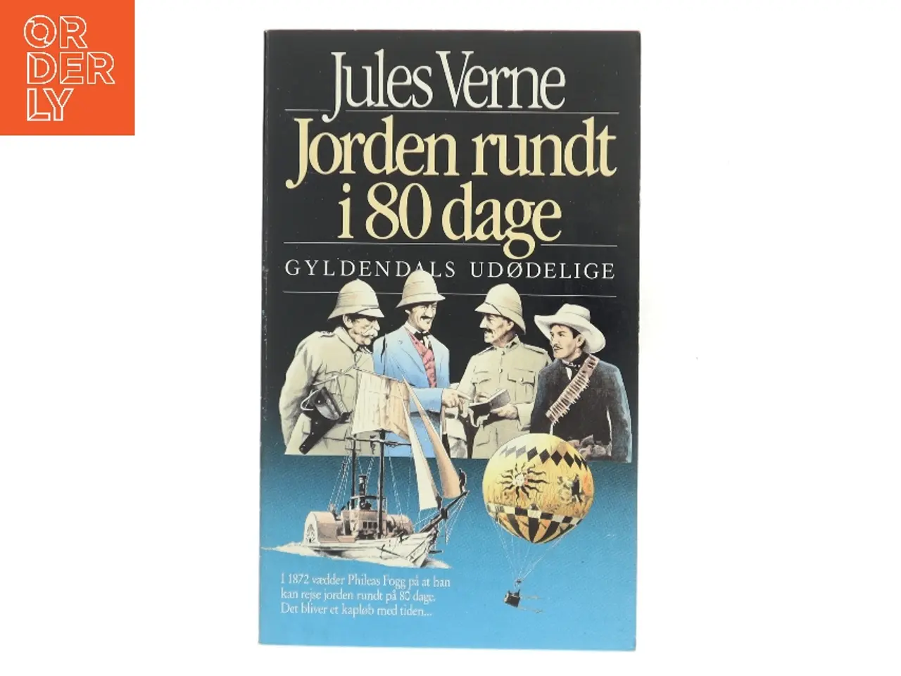 Billede 1 - Jorden rundt i 80 dage af Jules Verne (Bog)