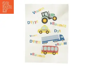 Plakat med køretøjer og lydeffekter (str. 40x29,5 cm)