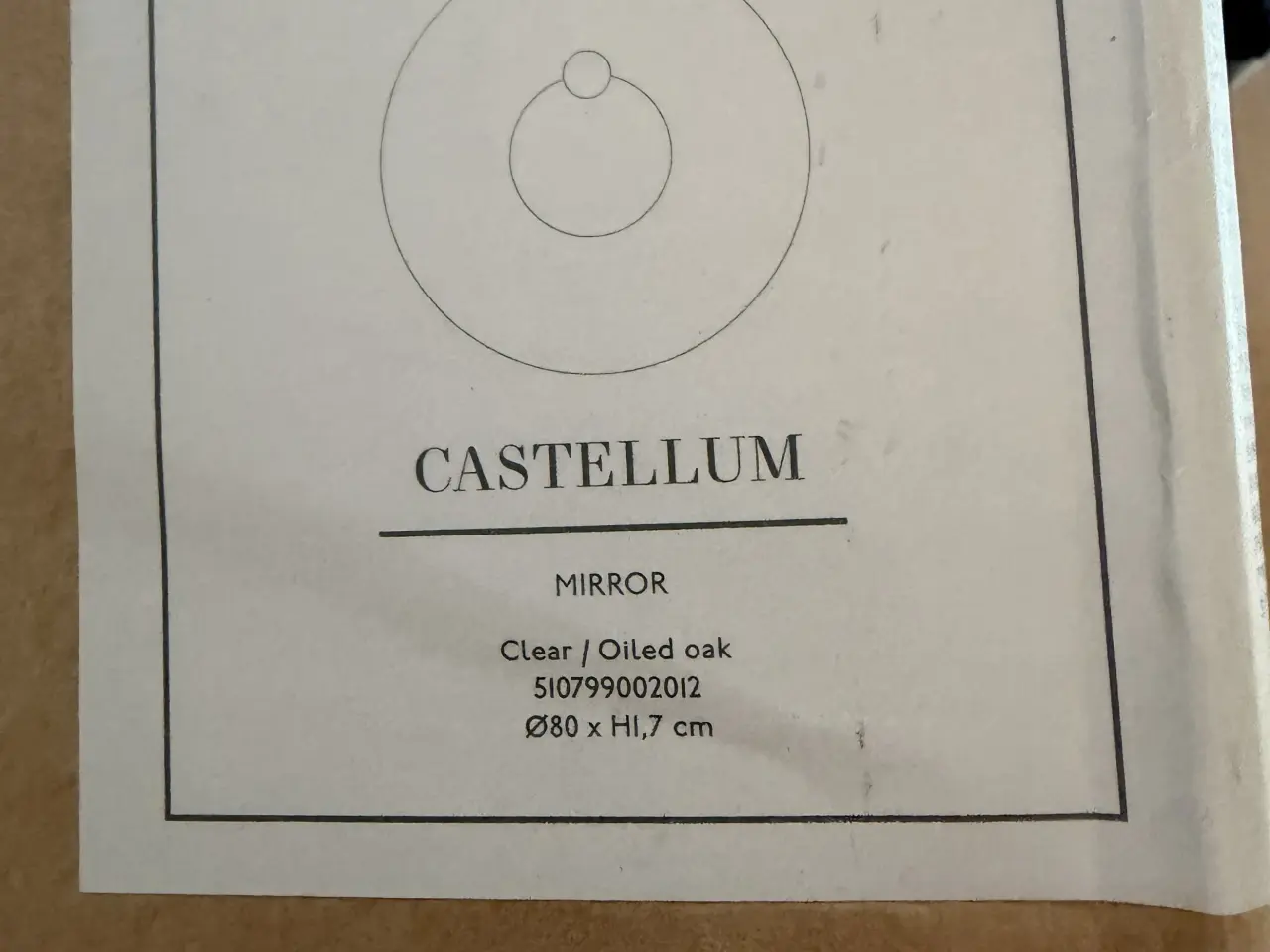 Billede 1 - Aytm Castellum vægspejl Ø80 cm