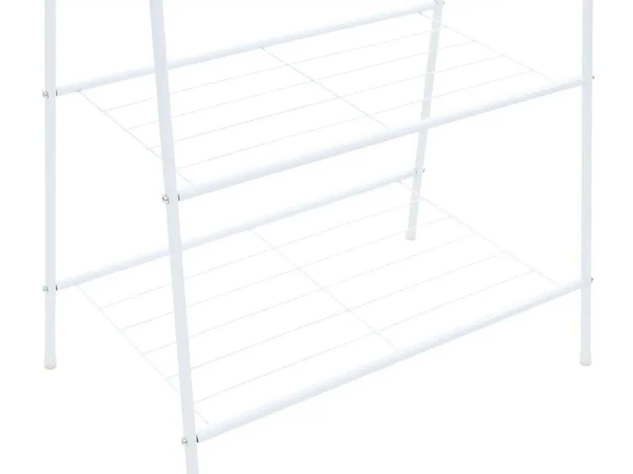 Billede 4 - Tøjstativ med 2 hylder - 59 × 35 × 150 cm, hvid
