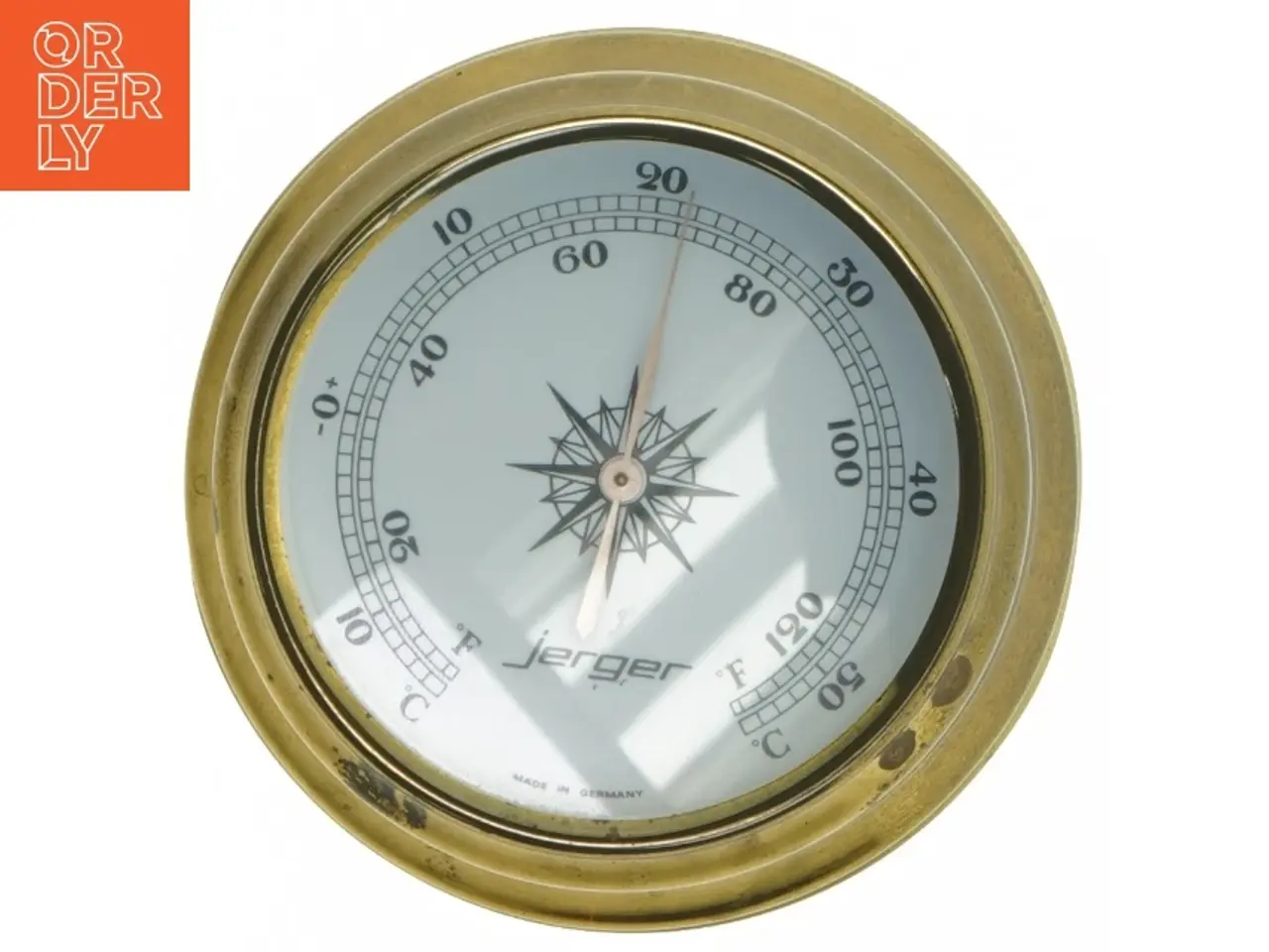 Billede 1 - Vintage barometer i messing fra Jerger (str. Ø 12,5 cm)