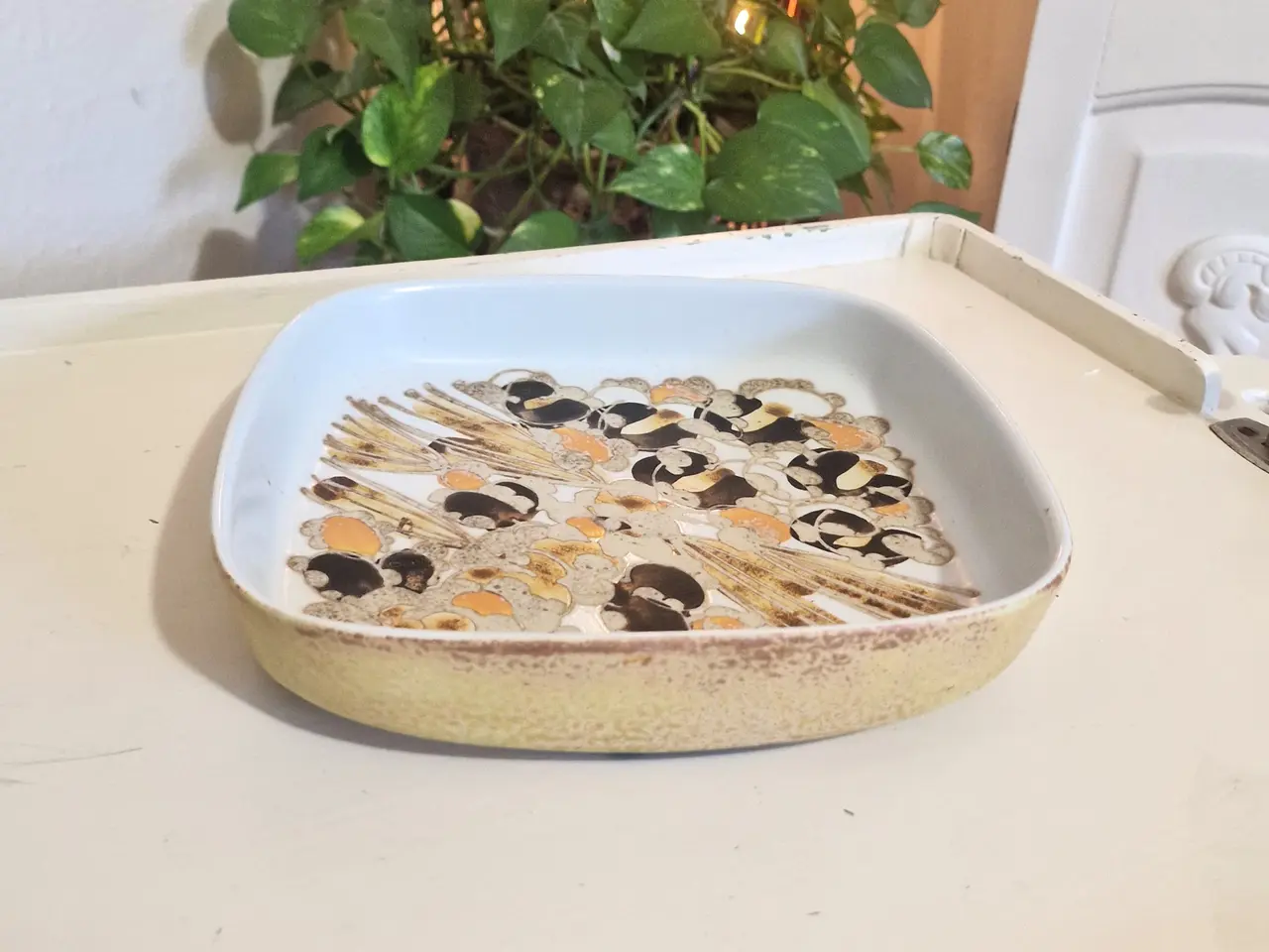 Billede 5 - Royal Copenhagen Siena firkantet fajancefad.