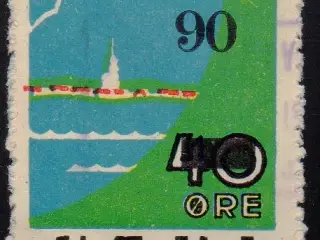 H.F.H.J. - Godsfrimærke - 40 Øre overstemplet til 90 Øre - Stemplet