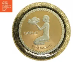 Vintage Tjoklat blikdåse (str. Ø 12 cm)