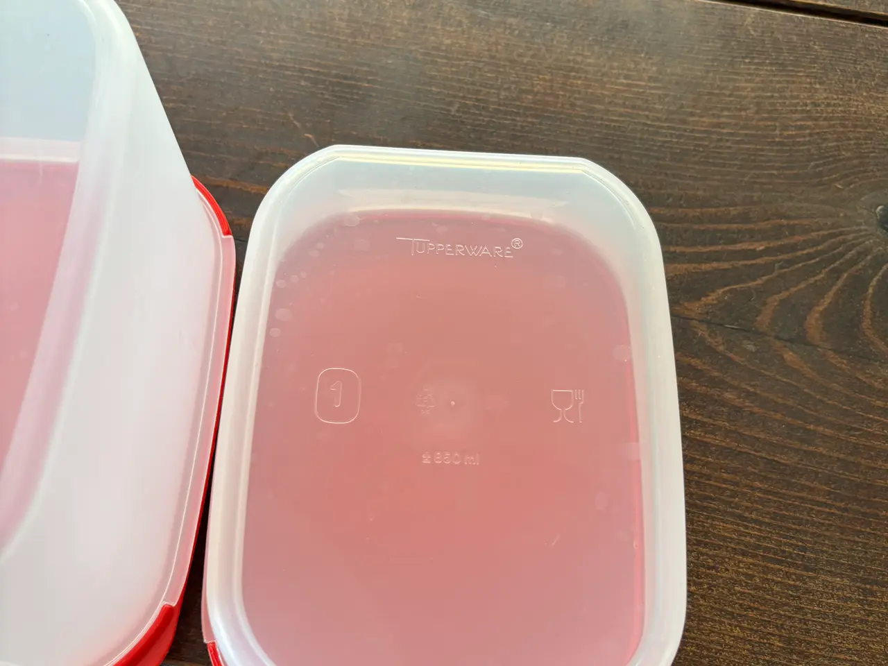 Billede 7 - Tupperware opbevaringsbøtter med rødt låg