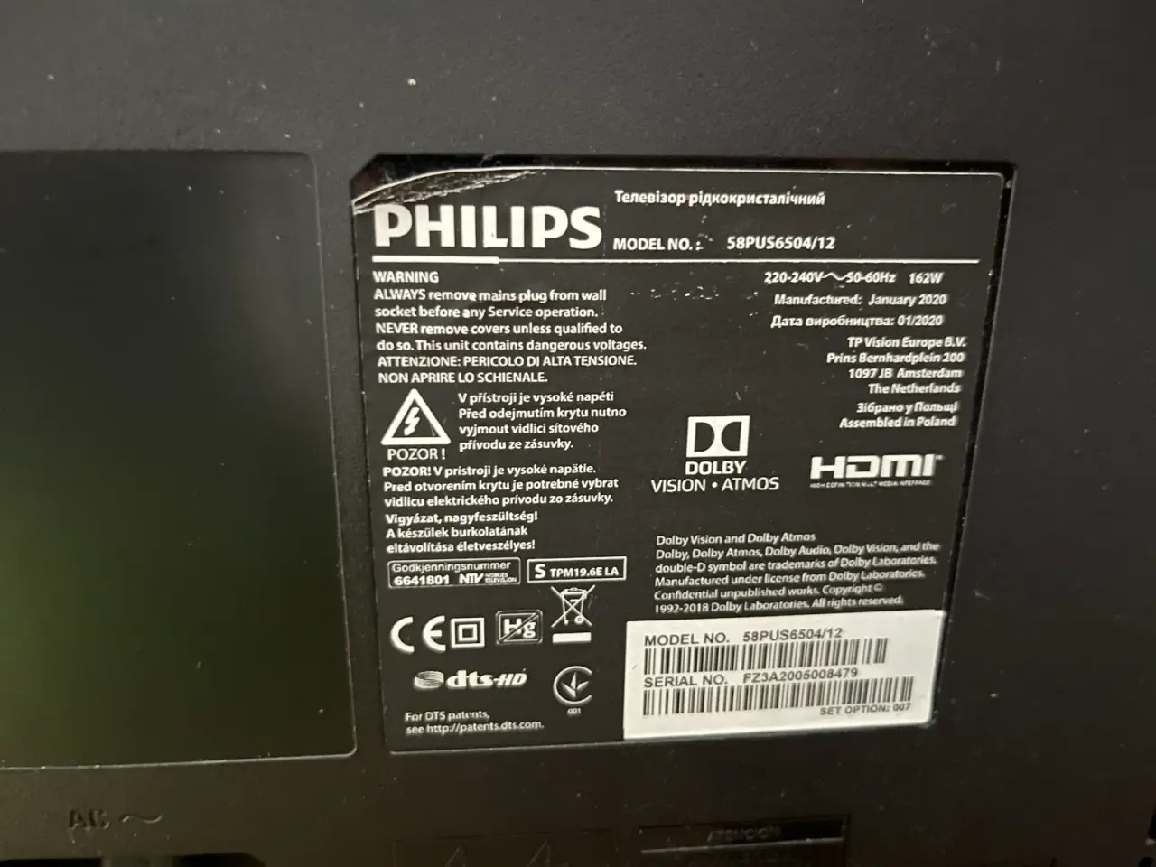 Billede 4 - Phillips 58” smart TV