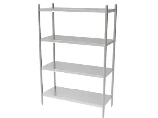  Stål reol med 4 hylder – B1000 x D500 x H1800 mm