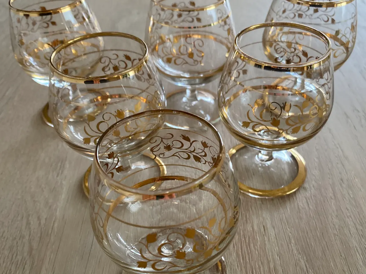 Billede 1 - Cognacglas med guld