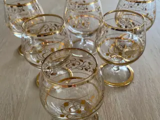 Cognacglas med guld