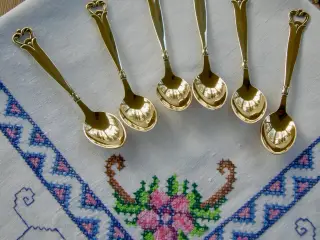Mokkateskeer - Forgyldte teskeer - Vintage skeer