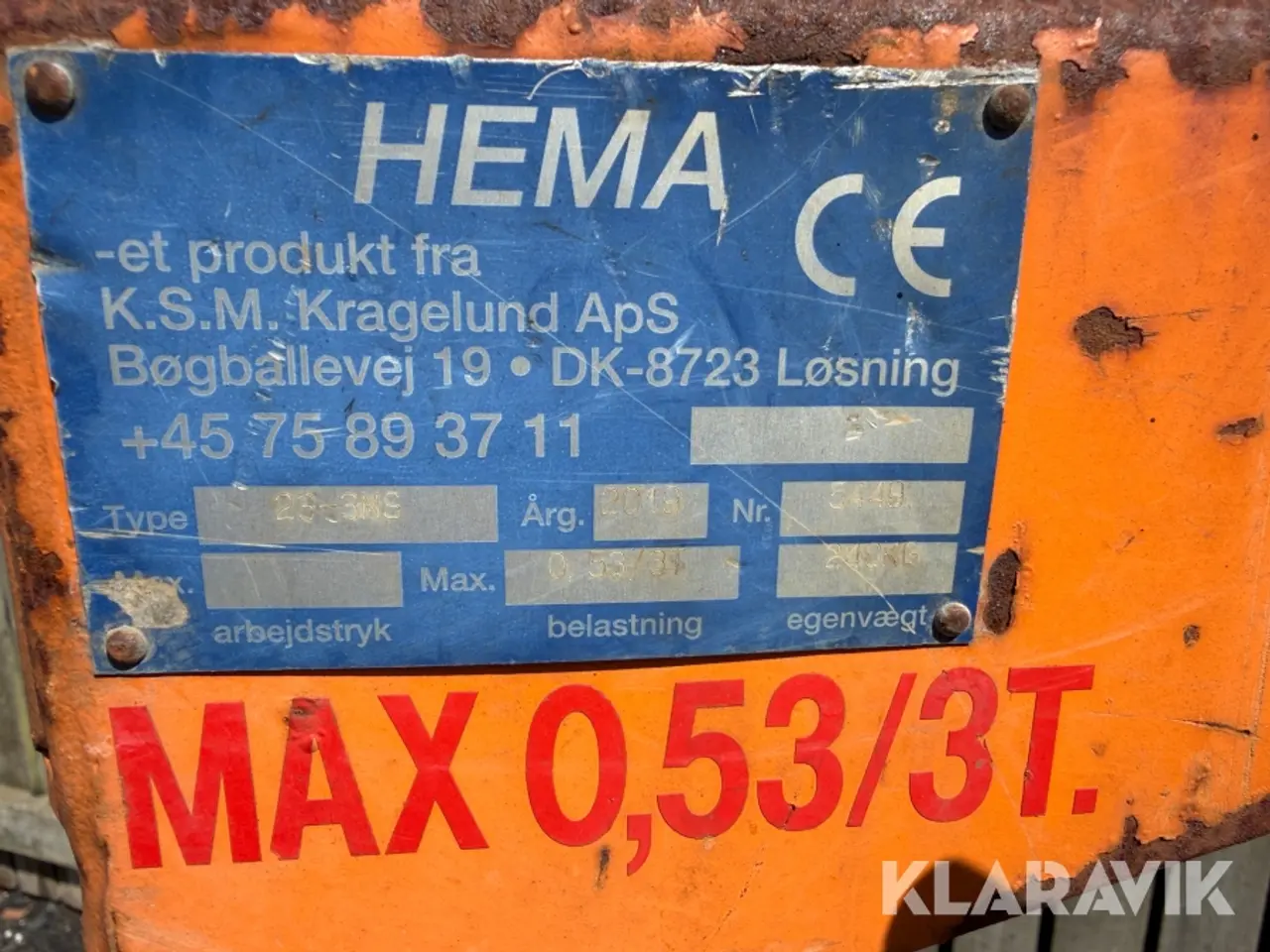 Billede 5 - Pallegaffel HEMA 23-MS til kran