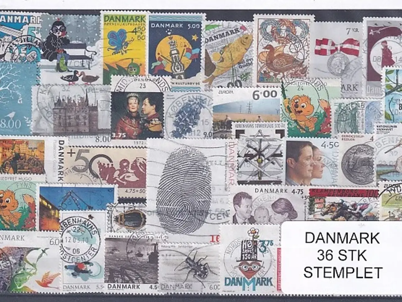 Billede 1 - Danmark Samling - 36 Stk. Stemplet/Ustemplet