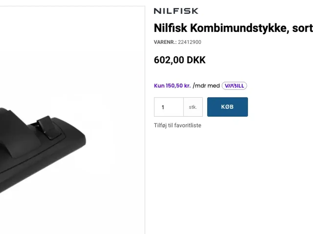 Billede 3 - Nilfisk Mundstykke, næsten nyt, brugt en` gang.
