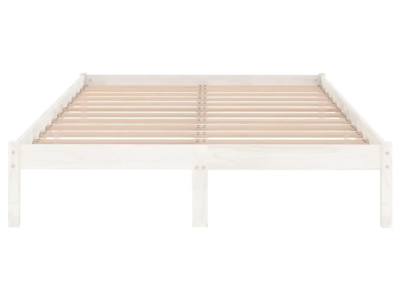 Billede 4 - Sengeramme i massivt fyrretræ 140 x 200 cm - hvid