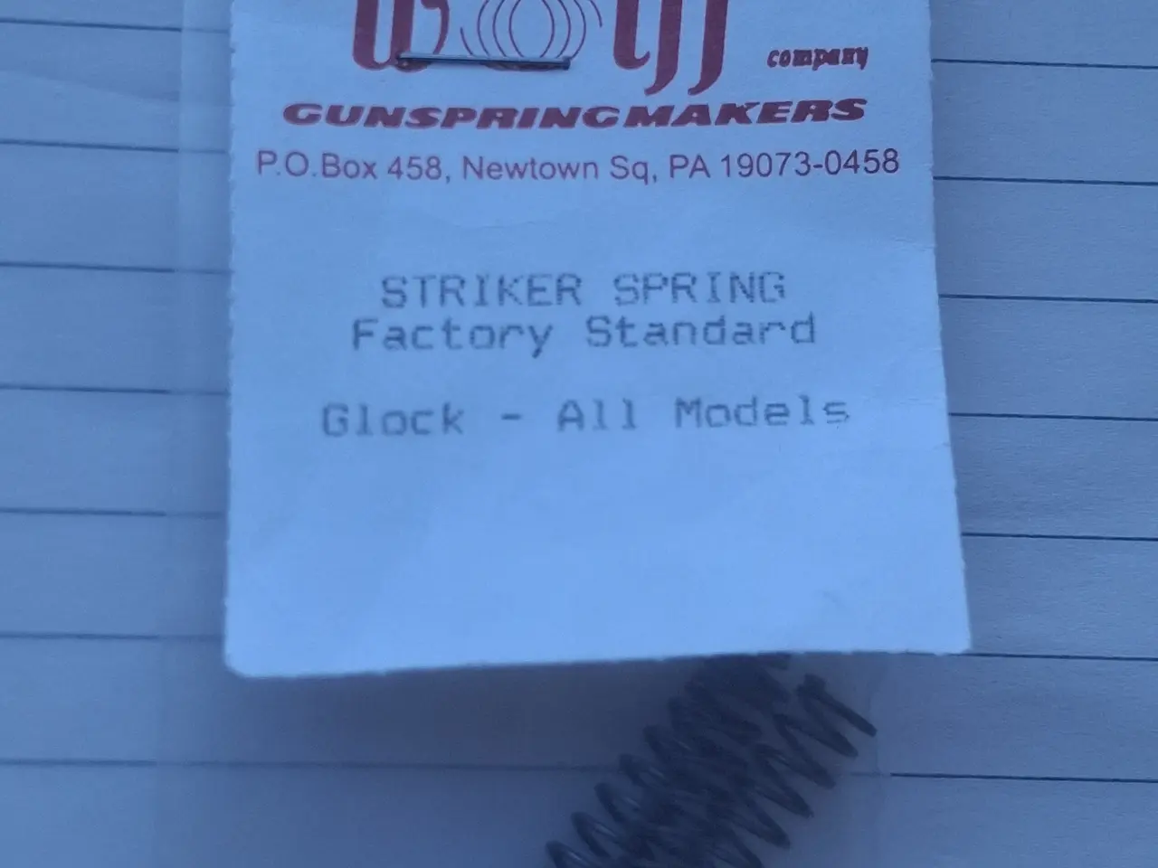 Billede 1 - Glock fjeder