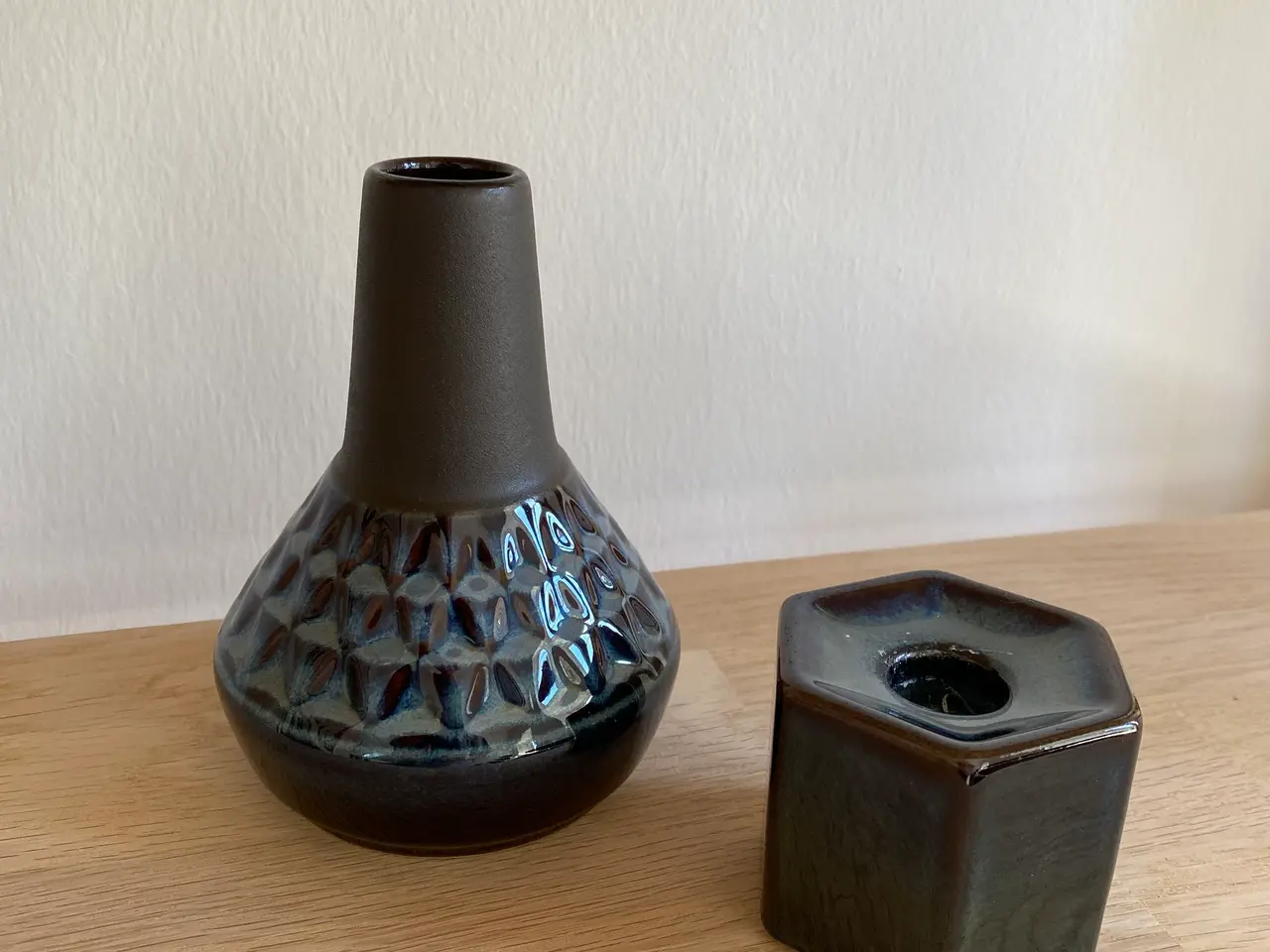 Billede 1 - Søholm keramik vase og lysestage