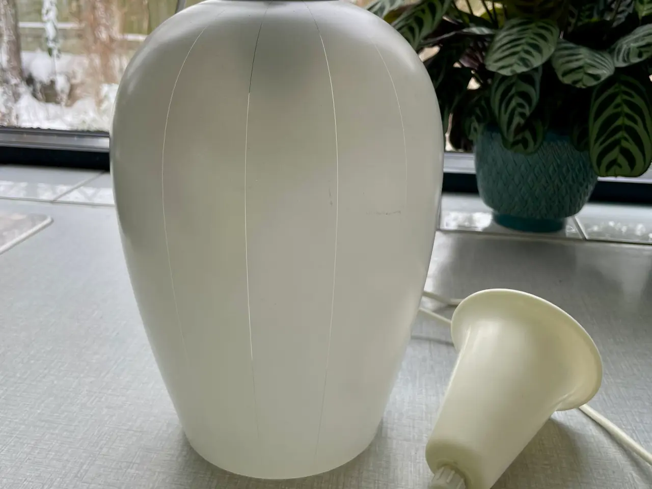 Billede 1 - Lampe/pendel glas 50’erne eller 60’erne